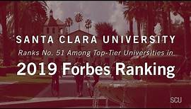 SCU Ranks No. 51 Among Top-Tier Universities in Forbes Ranking