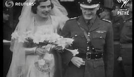 Second Countess Mountbatten of Burma weds Seventh Baron Brabourne John Knatchbull (1946)