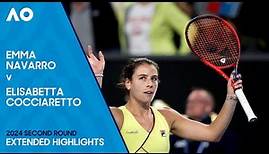 Emma Navarro v Elisabetta Cocciaretto Extended Highlights | Australian Open 2024 Second Round