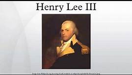 Henry Lee III