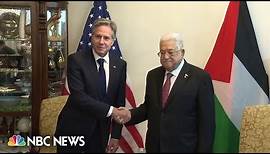 Blinken meets Palestinian Authority President Mahmoud Abbas for talks on Israel-Hamas war
