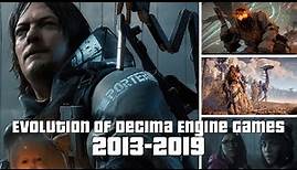 Evolution of Decima Engine Games 2013-2019
