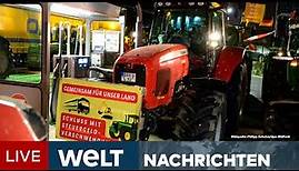 BAUERN-BLOCKADE: Wut der Landwirte - Protestwoche droht Deutschland lahmzulegen | WELT Livestream