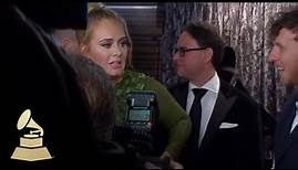 Adele Wins Album of the Year Award | Backstage | 59th GRAMMYs