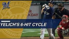 Christian Yelich goes 6-for-6, hits for cycle