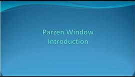 Parzen windows : Introduction [E15]