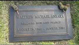 Actor Matthew Ansara Grave Forest Lawn Cemetery Los Angeles California USA January 19, 2022
