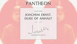 Joachim Ernst, Duke of Anhalt Biography | Pantheon
