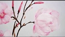 How to paint Magnolia / Magnolie malen / Frühlingsgrüsse bis zum Sommer-Demo 1/V199
