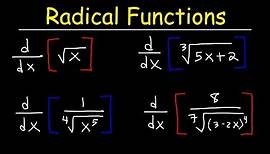 Derivatives of Radical Functions