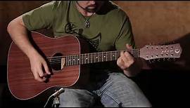 Gypsy Dreadnought 12 String Mahogany by Luna Guitars