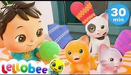 Drei kleine Kätzchen | Kinderlieder und Cartoons | Lellobee | Moonbug Kids Deutsch
