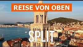 Split, Kroatien | Urlaub, Tourismus, Strände, Reise, Rezension, Meer | Video 4k Drohne | Stadt Split