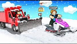 ROBLOX CHOP AND FROSTY PLAY SNOW PLOWING SIMULATOR