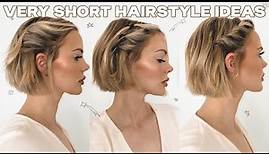 EASY AND QUICK HAIRSTYLES FOR SHORT HAIR updos, half updos, easy braids, and no braid styles