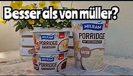 Milram Porridge Natur und mit Früchten im Test