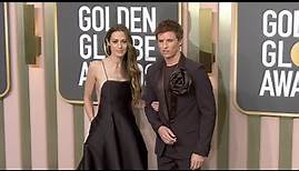 Hannah Bagshawe and Eddie Redmayne 2023 Golden Globes Arrivals
