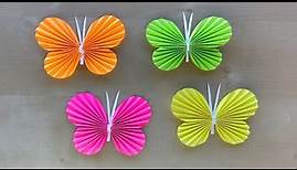 Basteln: Schmetterling falten mit Papier. Deko selber machen. Wanddeko oder Geschenk basteln.