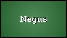Negus Meaning