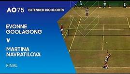 Evonne Goolagong v Martina Navratilova Extended Highlights | Australian Open 1975 Final