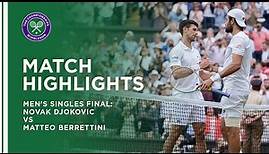 Novak Djokovic vs Matteo Berrettini | Men's Final Highlights | Wimbledon 2021
