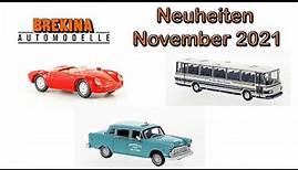 Die Brekina Neuheiten November 2021 - Historische Automodelle in Spur H0
