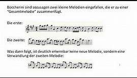Sonatenhauptsatzform erklärt am Menuett von Boccherini