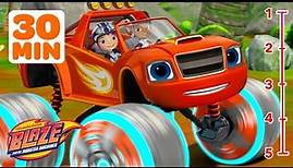Blaze Uses STEM to Count! 🔢 | 30 Minute Compilation | Blaze and the Monster Machines