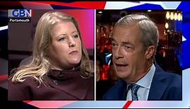 Police and Crime Commissioner Donna Jones speaks to Nigel Farage out crime in Hampshire