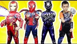 Superhero Kids Costume Runway Show - Avengers Infinity War Iron Spider Black Panther Iron Man Thor