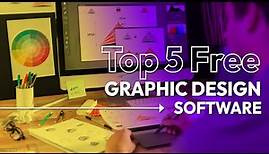 Top 5 🔥 Free graphic design software | Free graphic design software for beginners