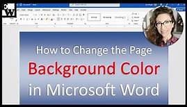 How to Change the Page Background Color in Microsoft Word