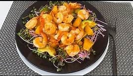 Wie man Shrimps in 5 Minuten köstlich macht Garnelensalat mit perfekter Sauce ASMR