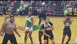 Memphis Central High School 2018 Senior Boys Cheerleaders at Basketball Homecoming