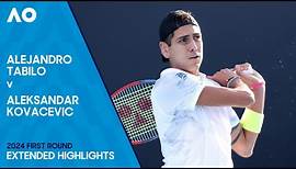 Alejandro Tabilo v Aleksandar Kovacevic Extended Highlights | Australian Open 2024 First Round