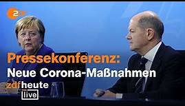 Bund-Länder-Treffen: Merkel und Scholz über neue Corona-Regeln | ZDFheute live