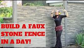 ToolGirl Mag Ruffman - Faux Stone Privacy Fence