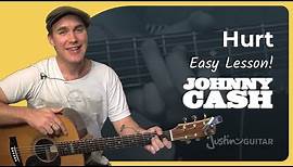 Hurt by Johnny Cash | Easy Guitar Lesson