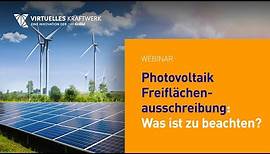 Photovoltaik Freiflächenausschreibung: Was ist zu beachten? [Webinar]