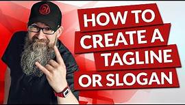 How to create a tagline or slogan