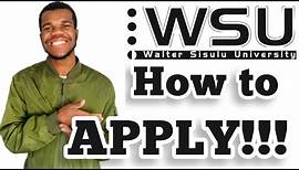 HOW TO APPLY ONLINE AT WSU for 2024 | Walter Sisulu University