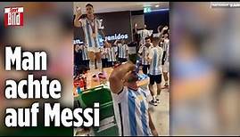 WM 2022: Argentinien feiert wilde Kabinen-Party mit Messi und Co.