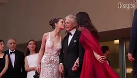 Michael Douglas Walks Arm in Arm with Wife Catherine Zeta-Jones, Daughter Carys on Cannes Red Carpet