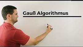 Gauß Algorithmus, Reihenfolge der Zeilenaddition/-subtraktion, Mathe by Daniel Jung