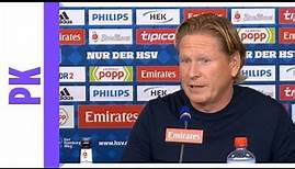 HSV-Trainer Gisdol nagelt gegen Eurosport und Sky - Pressekonferenz