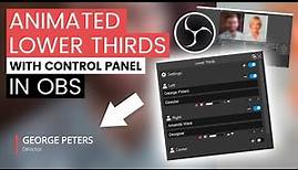 Animated Lower Thirds Tool in OBS | Free Live Streaming Tool