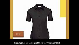 Russell Collection - Ladies Short Sleeve Easy Care Poplin Shirt