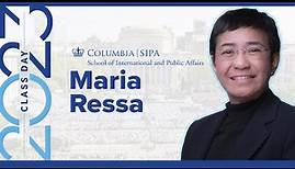 Maria Ressa Addresses the School of International and Public Affairs Class of 2023