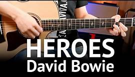 Heroes - David Bowie Guitar chords cover on guitar ( How to play )