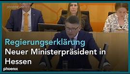 Landtag Hessen: Regierungserklärung des neuen Ministerpräsidenten Boris Rhein (CDU)